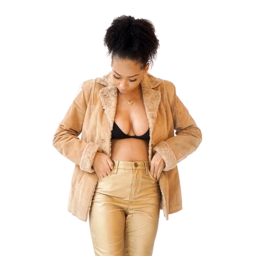 Giacca By Gallery Leather Jacket - Faux Fur Collar
